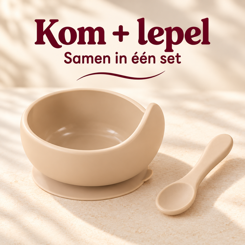 Babykom met Zuignap en Lepel